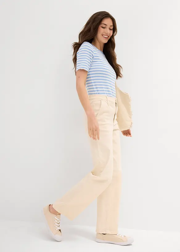Straight Jeans High Waist, Low Stretch, bonprix