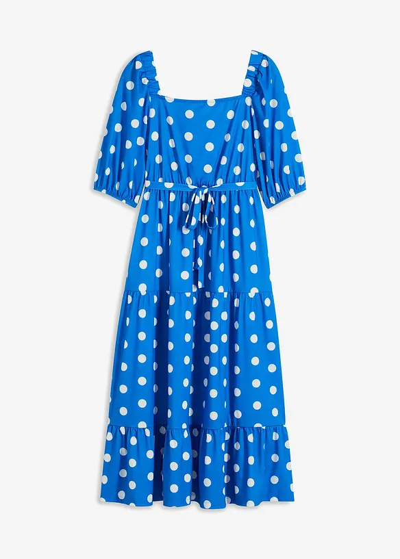 Mönstrad mellanlång klänning, bonprix