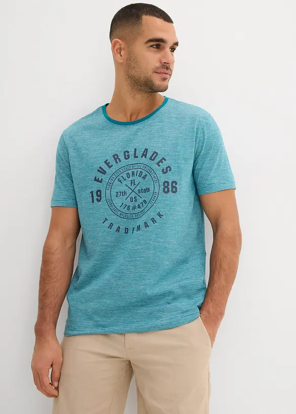 T-shirt med bekvämt snitt i ren bomull (2-pack), bonprix