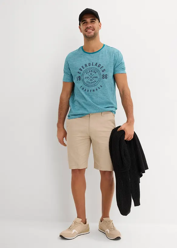 T-shirt med bekvämt snitt i ren bomull (2-pack), bonprix