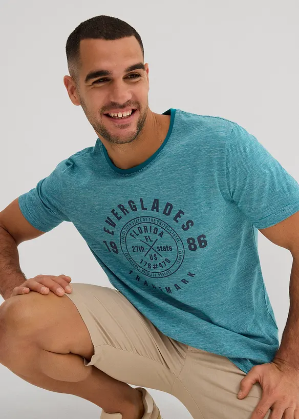 T-shirt med bekvämt snitt i ren bomull (2-pack), bonprix