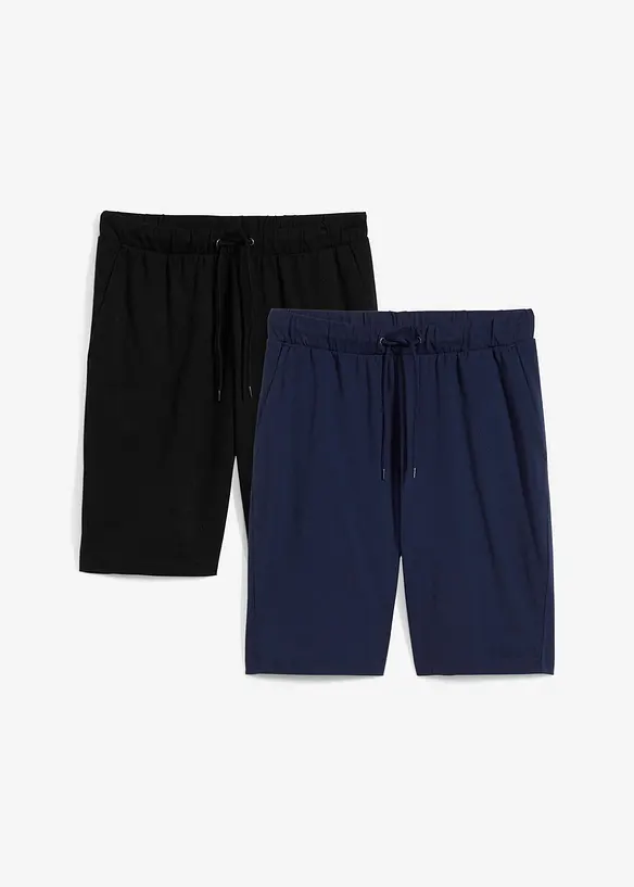 Tunna trikåbermudas (2-pack), bonprix