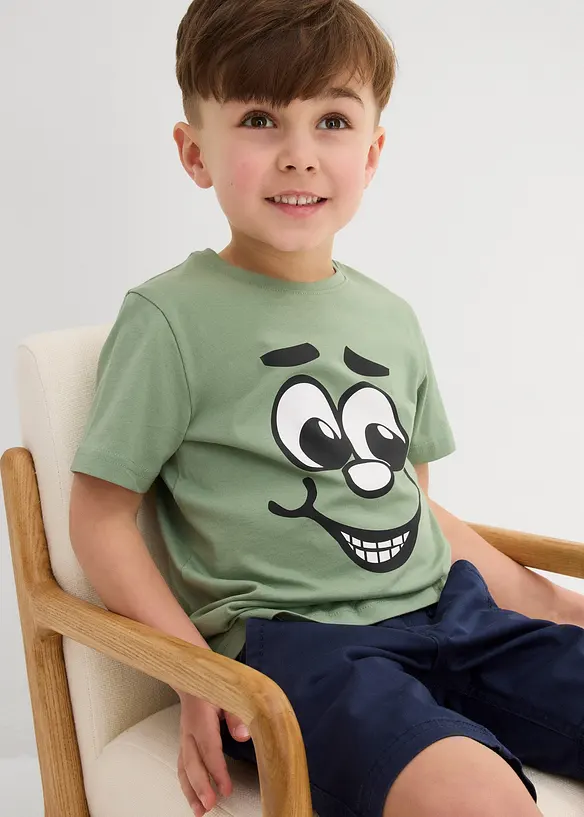 T-shirt med ekologisk bomull (2-pack), bonprix