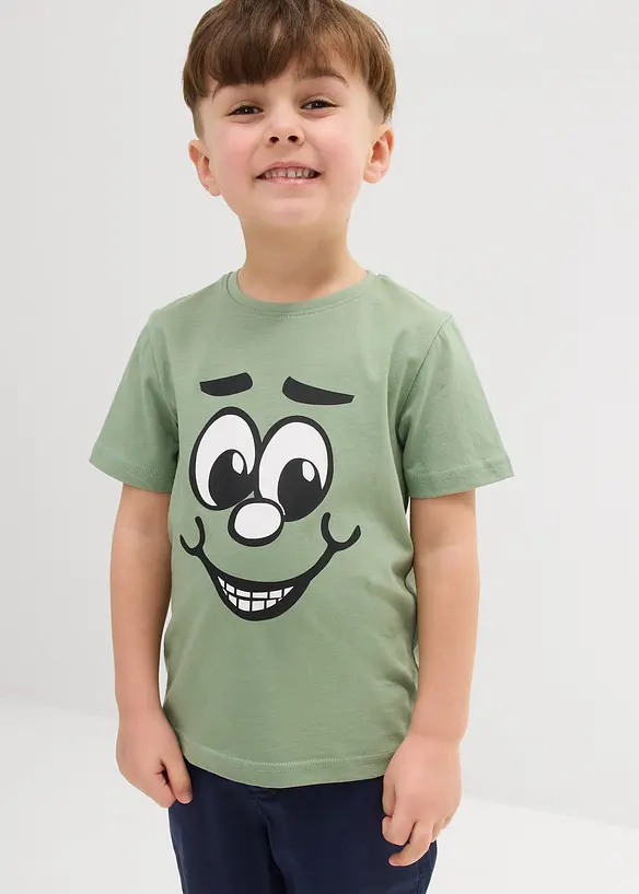 T-shirt med ekologisk bomull (2-pack), bonprix