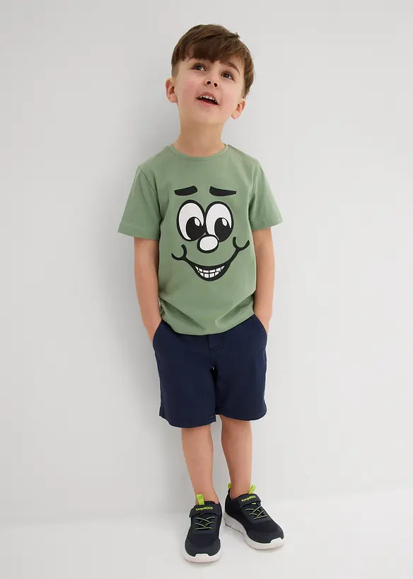 T-shirt med ekologisk bomull (2-pack), bonprix