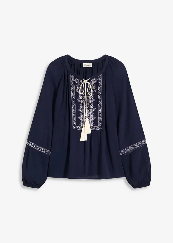 Oversizeblus med broderi, bonprix