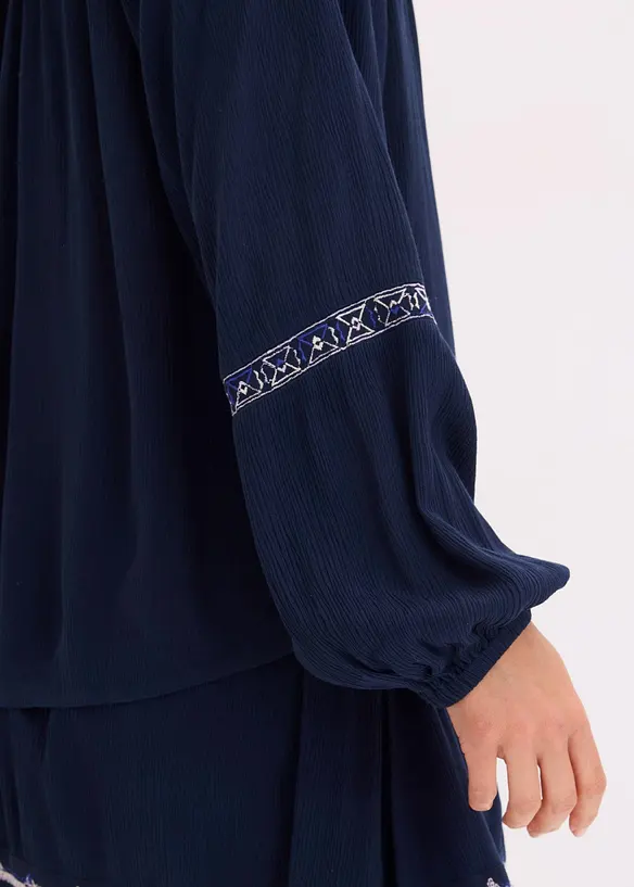 Oversizeblus med broderi, bonprix
