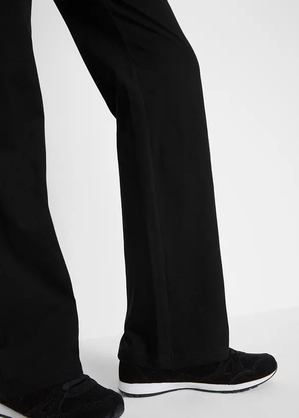 Jerseybyxa med nedvikbar midja, Straight, bonprix