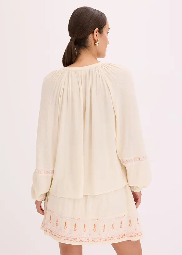 Oversizeblus med broderi, bonprix