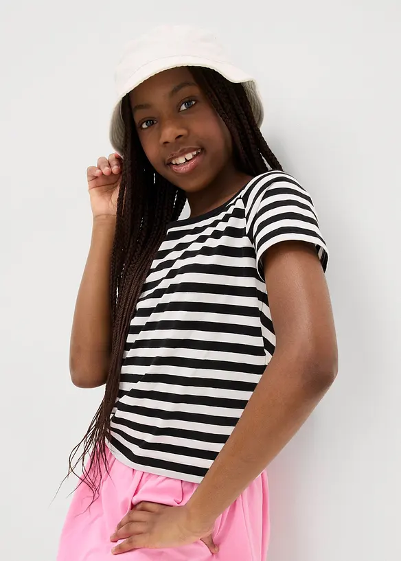 T-shirt i ekologisk bomull med stretch för barn, bonprix