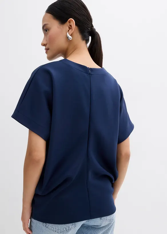 Topp med insvängd och draperad midja, bonprix