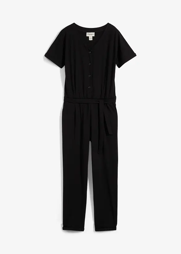Jerseyjumpsuit med ekologisk bomull för barn, bonprix