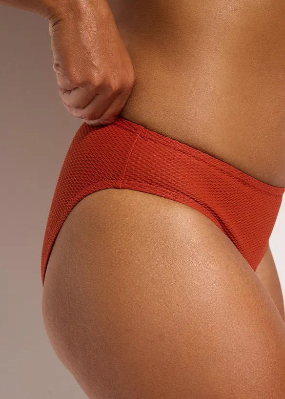 Halterneckbikini (2 delar) i material med struktur, bonprix