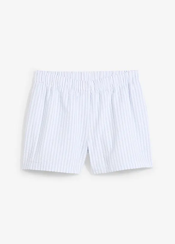 Randiga dra på-shorts i ren bomull, bonprix