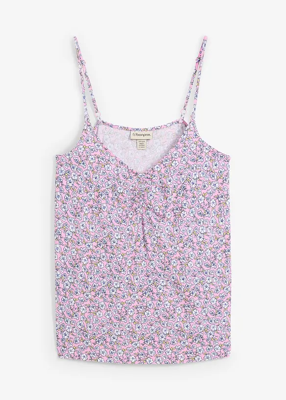 Blommigt linne i mjuk viskos, bonprix