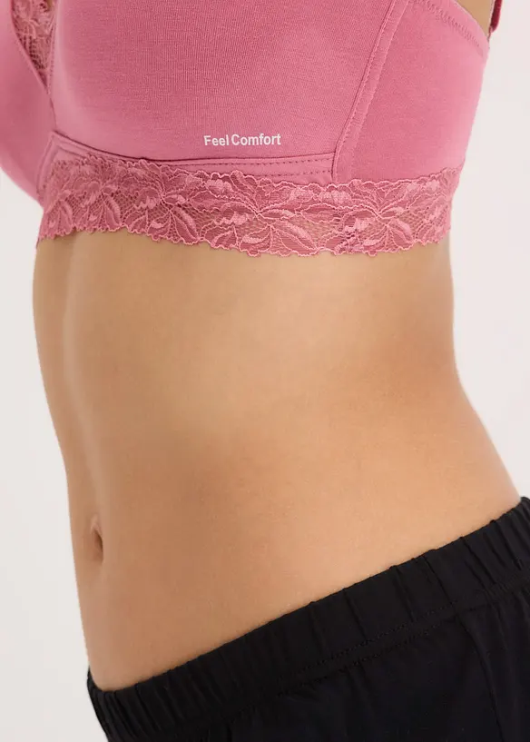 Feel Comfort-bralette av mjukt material (2-pack), bonprix