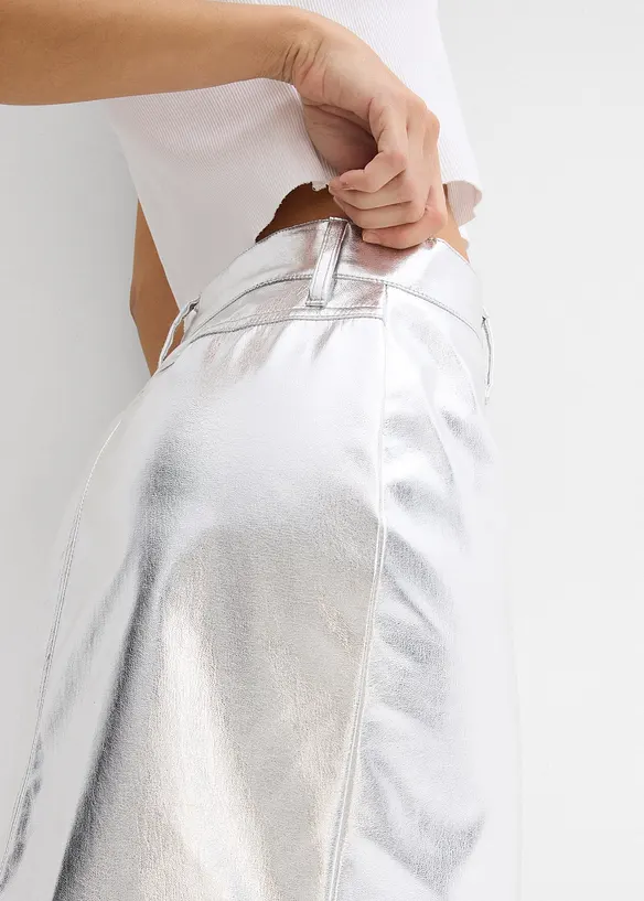 Minikjol i metallicmaterial, bonprix