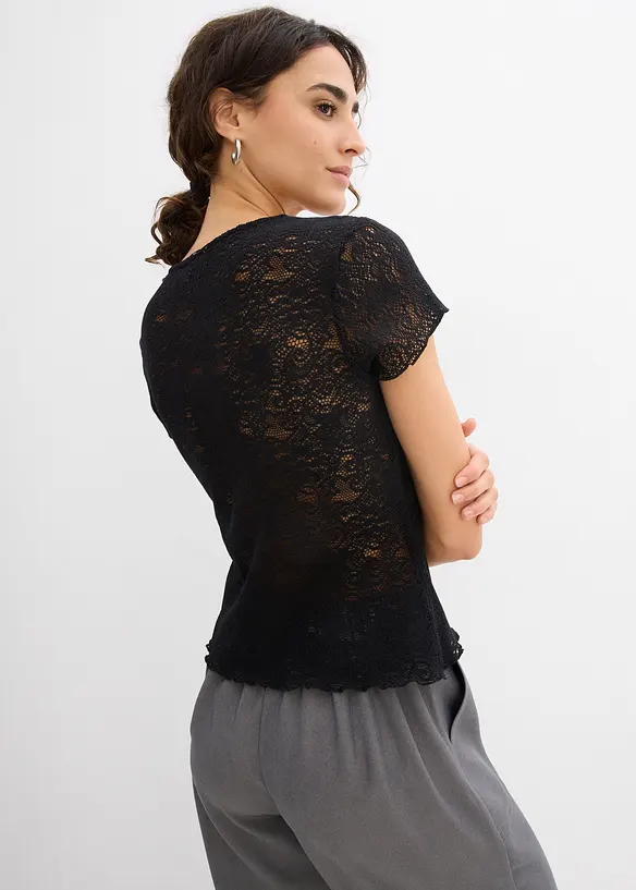 T-shirt i spets, bonprix