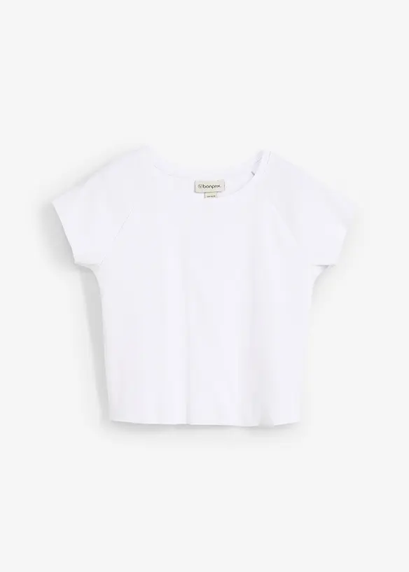 Ribbstickad topp i kort modell, bonprix