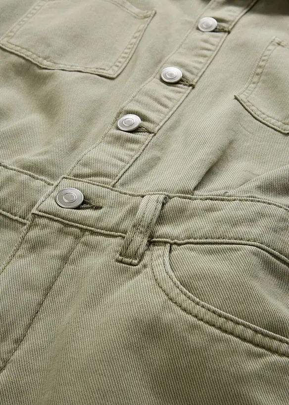 Jumpsuit med korta ben i ren bomull, bonprix