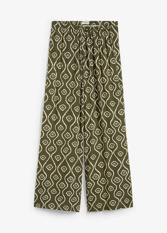 Dra på-byxa i följsam viskos, bonprix
