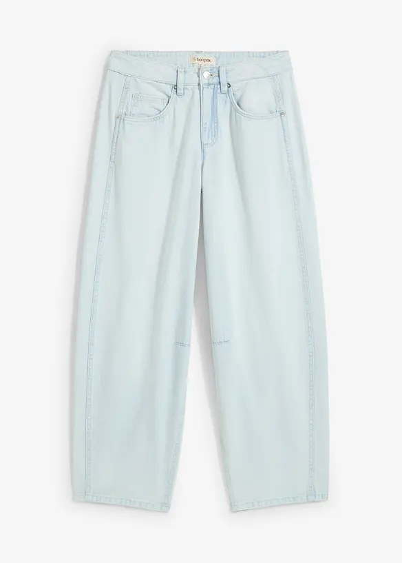 Jeans med medelhög midja och kortare ben, Super Soft, bonprix