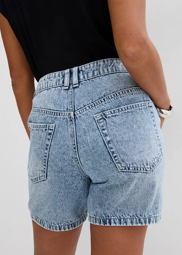 Jeansshorts Mid Waist, Low Stretch, bonprix