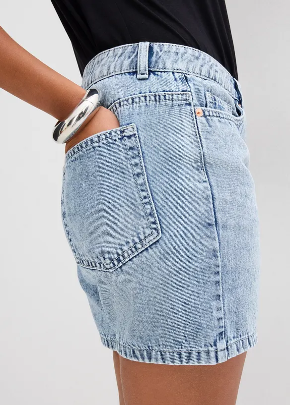 Jeansshorts Mid Waist, Low Stretch, bonprix