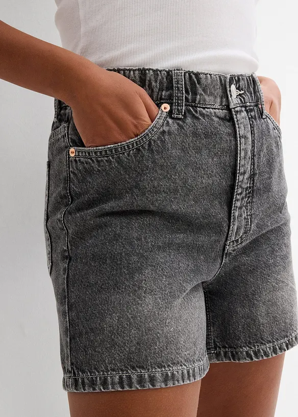 Jeansshorts High Waist, Low Stretch, bonprix