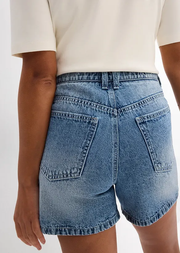 Jeansshorts High Waist, Low Stretch, bonprix