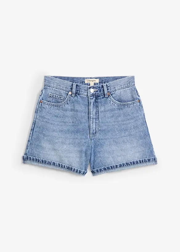 Jeansshorts High Waist, Low Stretch, bonprix