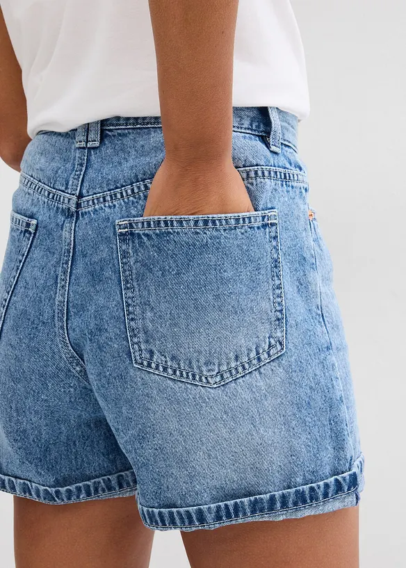 Jeansshorts High Waist, Low Stretch, bonprix