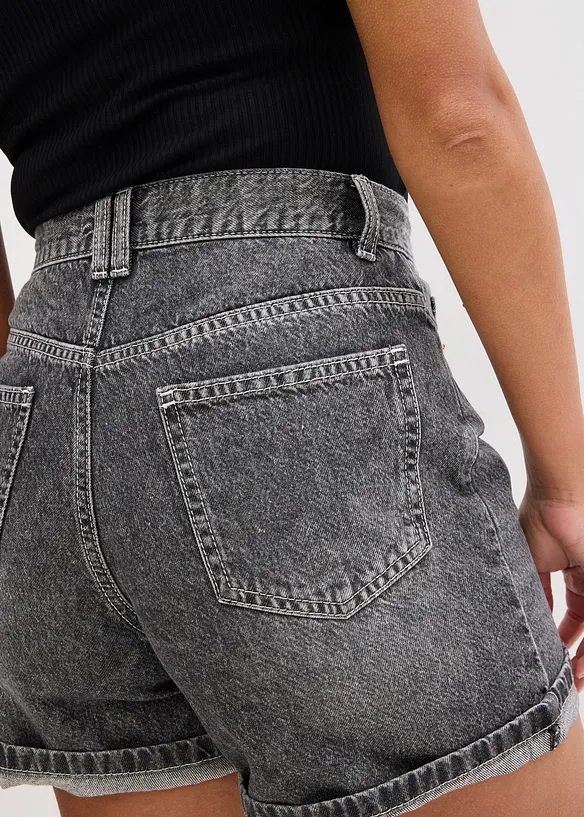 Jeansshorts High Waist, Low Stretch, bonprix