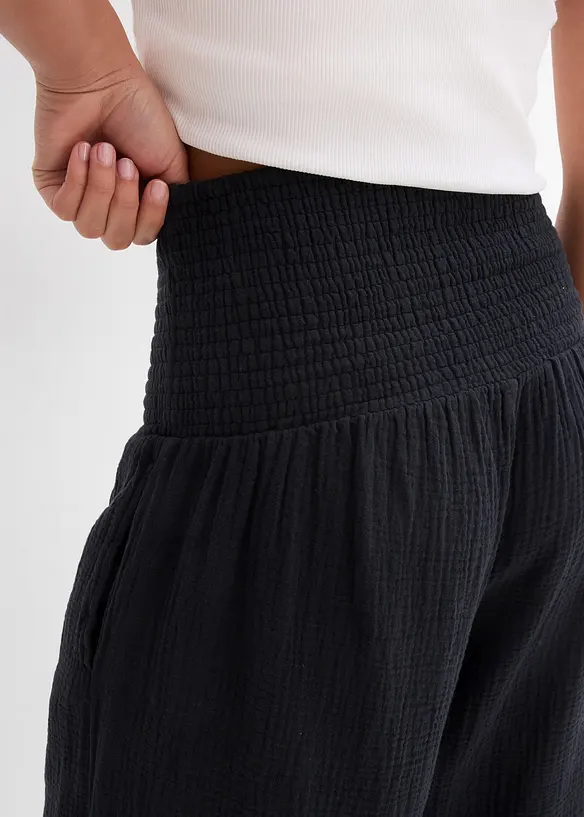 Palazzobyxa i muslin, bonprix