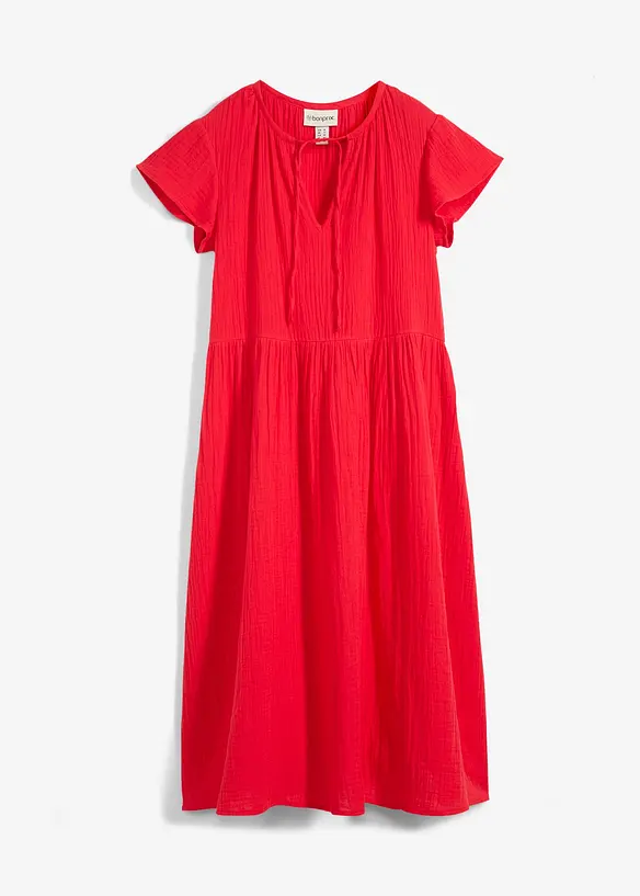 Klänning av mjuk muslin, bonprix