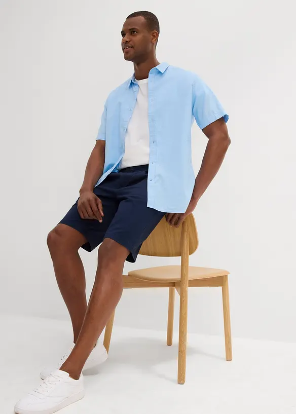 Stretchiga bermudas med gubbveck, Regular Fit, bonprix