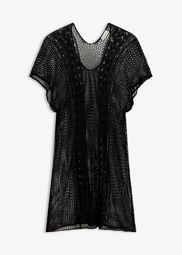 Strandkl&auml;nning av mjuk viskos i virkad stil, bonprix