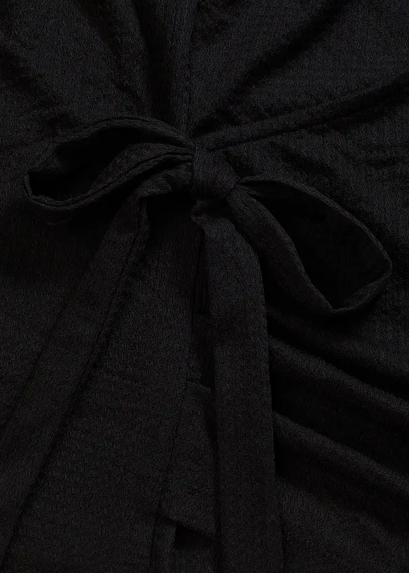Jerseytopp av crêpe i omlottstil, bonprix