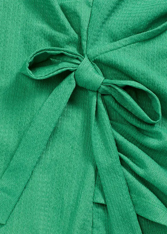 Jerseytopp av crêpe i omlottstil, bonprix