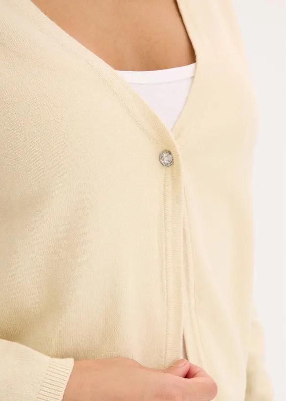 Kort cardigan med bomull, bonprix