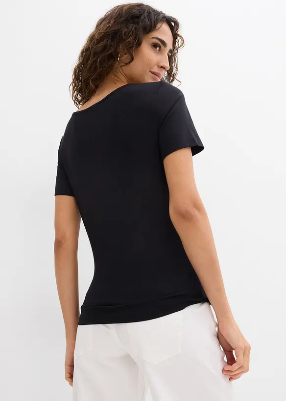 T-shirt av mjuk viskos (2-pack), bonprix