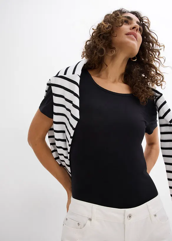 T-shirt av mjuk viskos (2-pack), bonprix