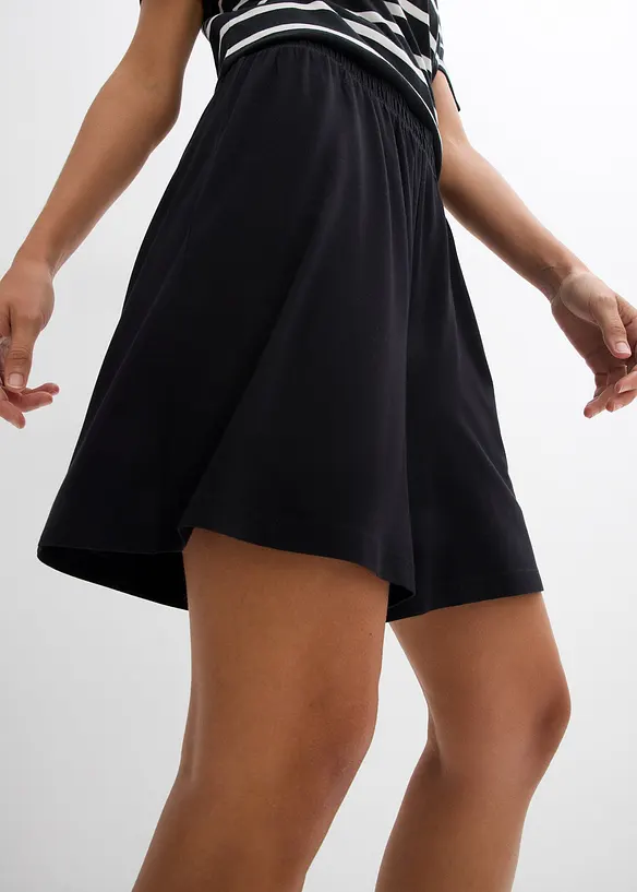 Dra på-shorts i mjuk viskosmix, bonprix
