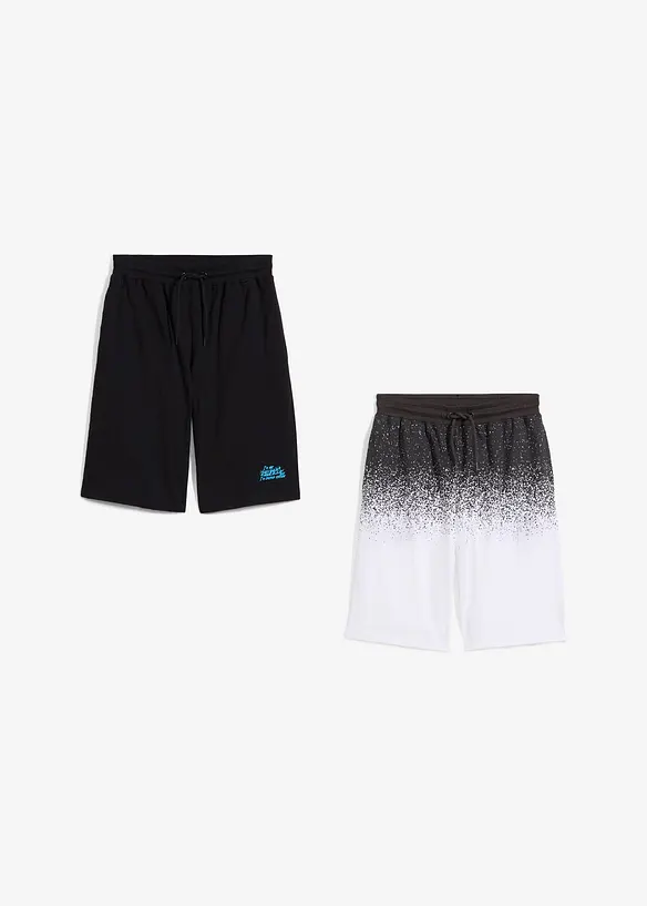 Trikåbermudas för barn (2-pack) i ekologisk bomull, bonprix