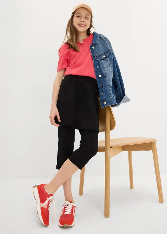 Caprileggings med kjol, bonprix
