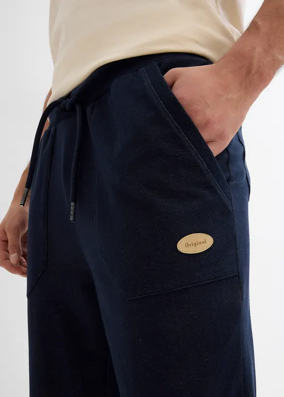 3/4-sweatbyxa i denimlook med bekväm midja, bonprix