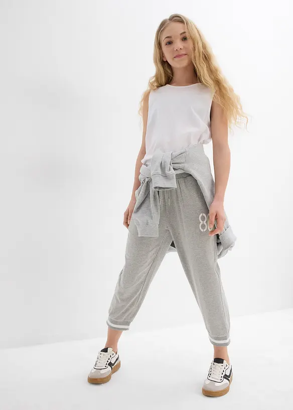 Joggingbyxa i 3/4-längd för barn (2-pack), bonprix