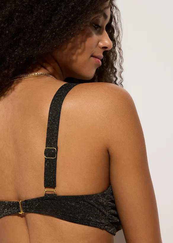 Glittrande bikiniöverdel, bonprix