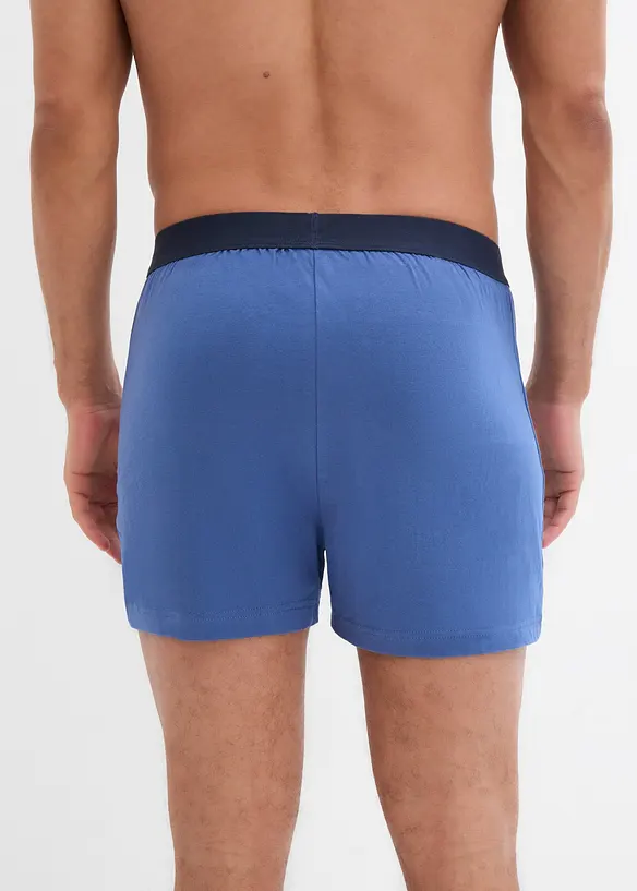 Ledigt skurna jerseyboxershorts av bomull (4-pack), bonprix