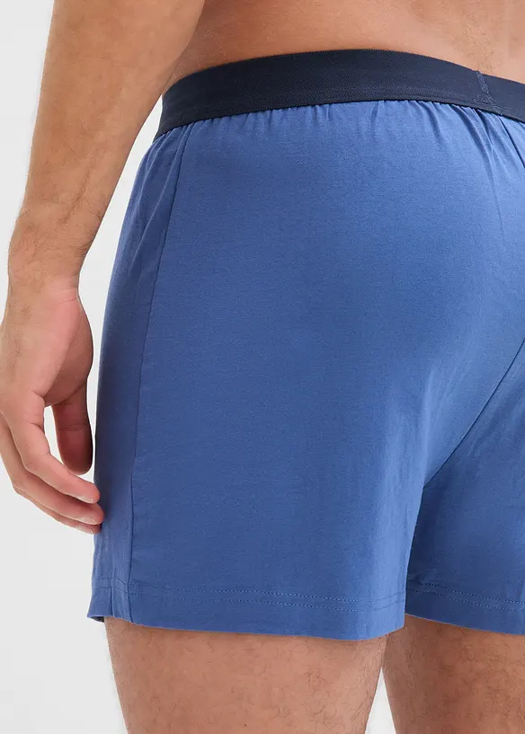 Ledigt skurna jerseyboxershorts av bomull (4-pack), bonprix